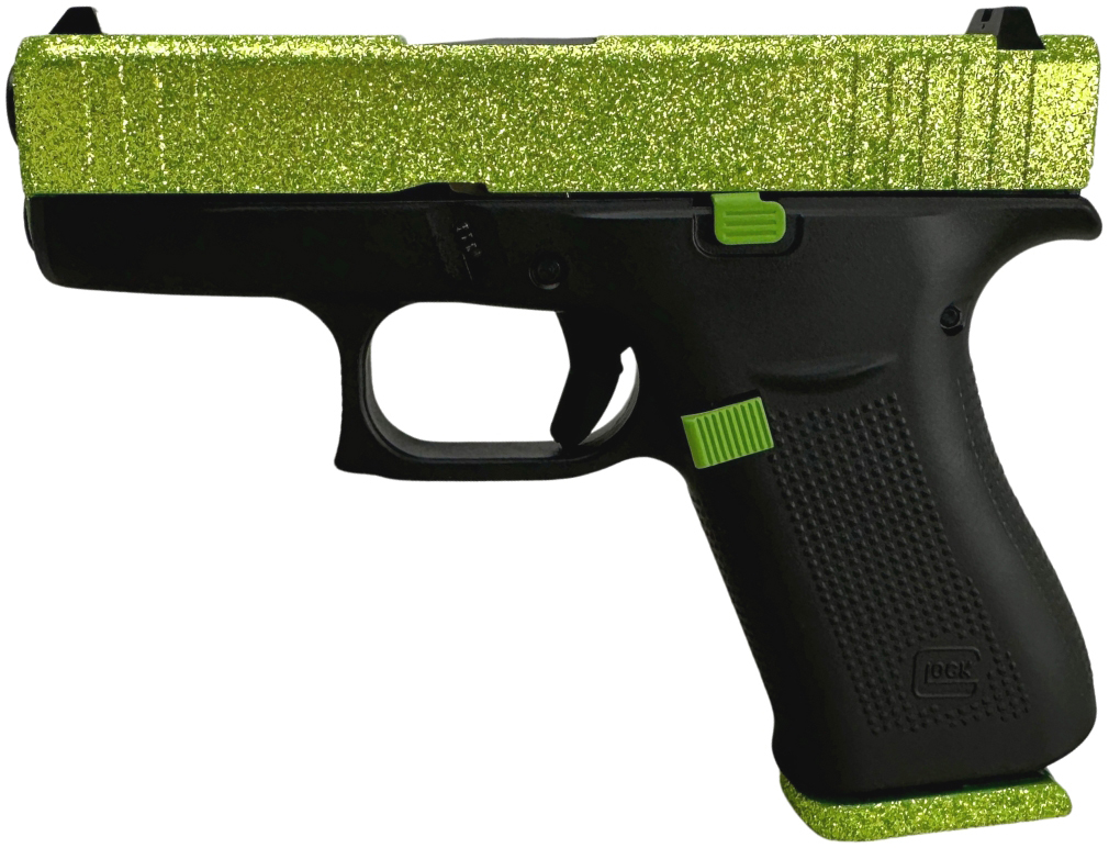 GLOCK 43X 9MM GLITTER GUNZ ZOMBIE GREEN - Sale